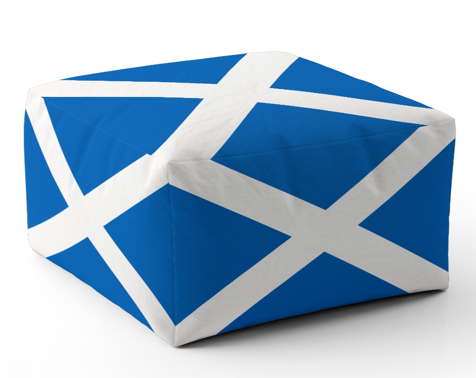 Scotland Flag Scottish Cross Ottoman Filled Pouffe Footrest Inc Washable Cover