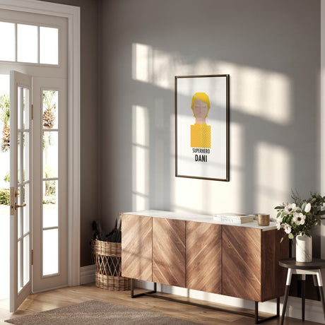 Custom Colour Personalised Superhero Name Wall Art Poster Print Decor