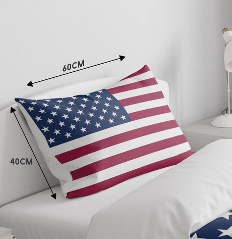 USA Flag America Cot Bed Duvet Cover Toddler Pillowcase Design Gift Custom Cosy