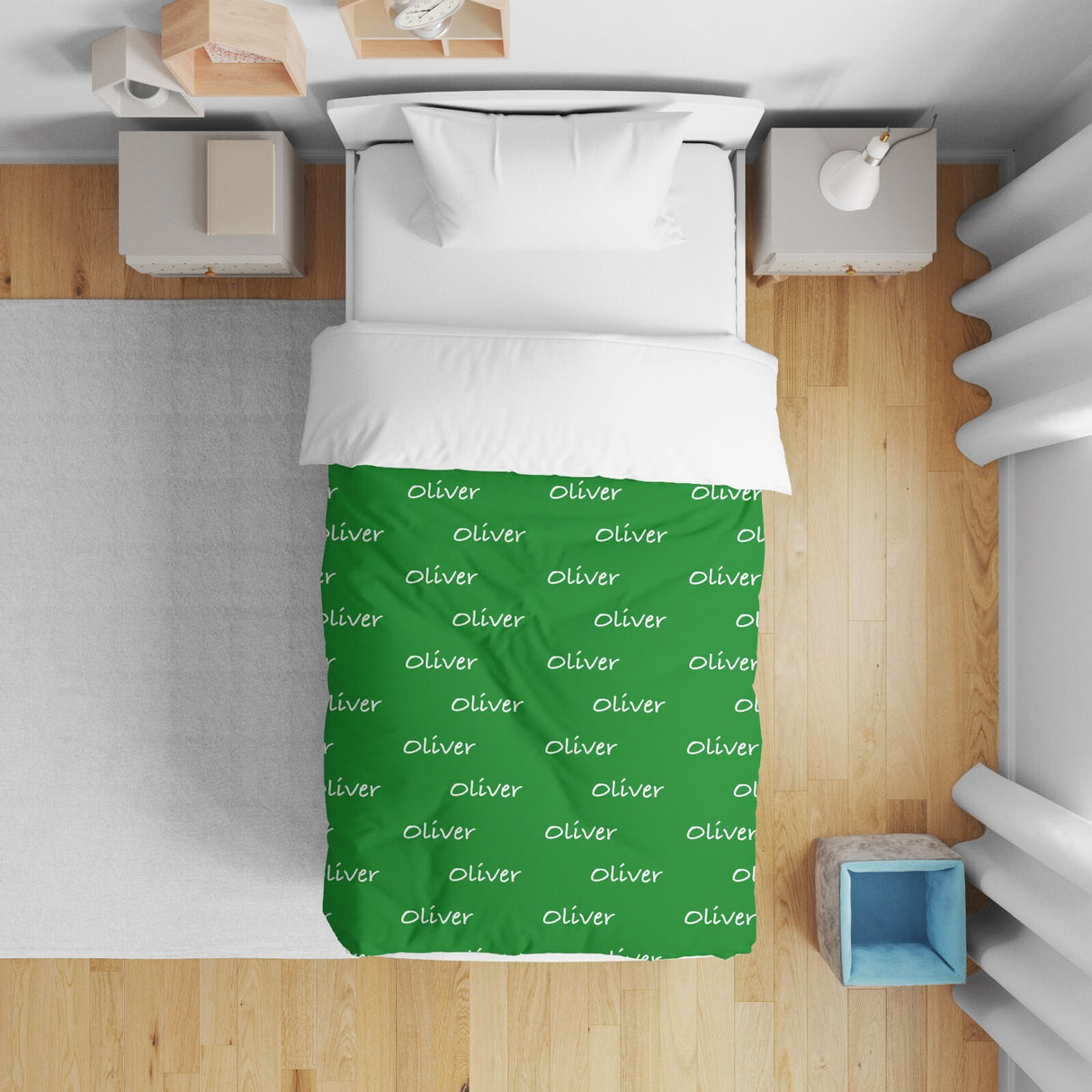 Personalised Any Name Colour Junior Toddler Cot Bedding Duvet Cover + Pillowcase