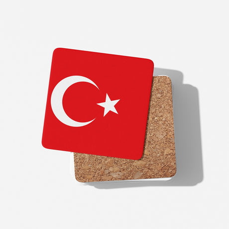Turkey Flag Turkish Design Coffee Tea Mug Cup Set Coaster - Gift Him Her Custom