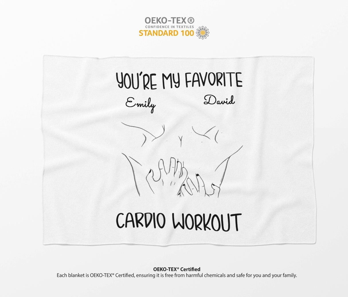 Favourite Cardio Naughty Rude Valentines Anniversary Fleece Mink Blanket Gift