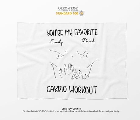 Favourite Cardio Naughty Rude Valentines Anniversary Fleece Mink Blanket Gift