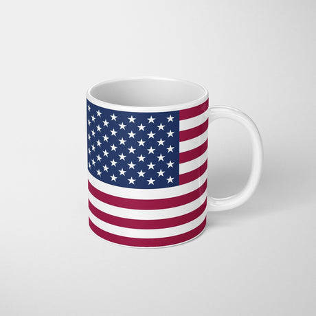 USA Flag America Design Coffee Tea Mug Cup Set Coaster Gift Him Her Custom Made