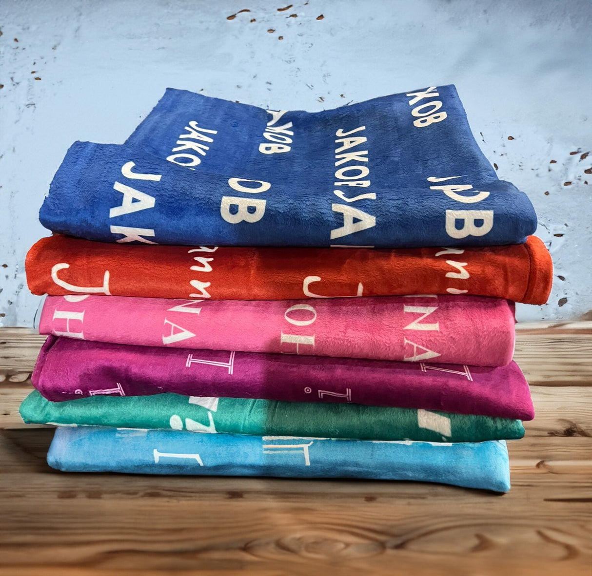 Personalised Any Name Customisable Text Soft Warm Fleece Mink Blanket Decoration