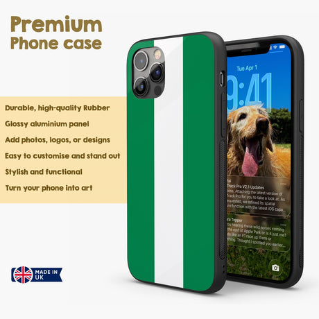 Nigeria Flag Design Printed iPhone Case - Black TPU Cover Protector Custom Gift