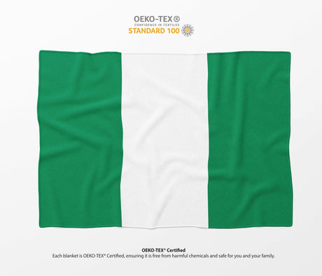 Nigeria Flag Nigerian Fleece Blanket Home Decor Throw Gift Custom Made Soft Warm
