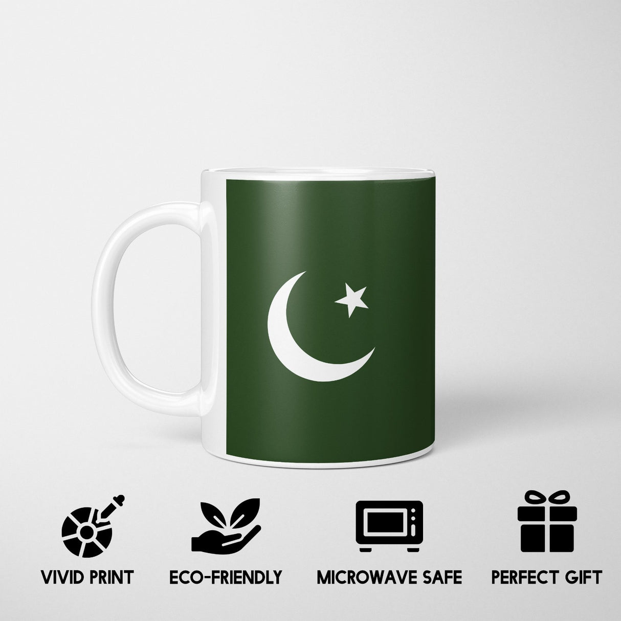 Pakistan Flag Design Custom Printed Coffee Tea Mug Cup Set Coaster Gift Him Her