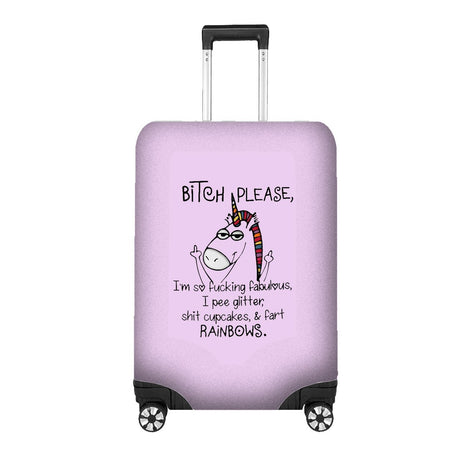 Unicorn Pee Glitter Custom Luggage Cover – Gift Personalised Suitcase Protector