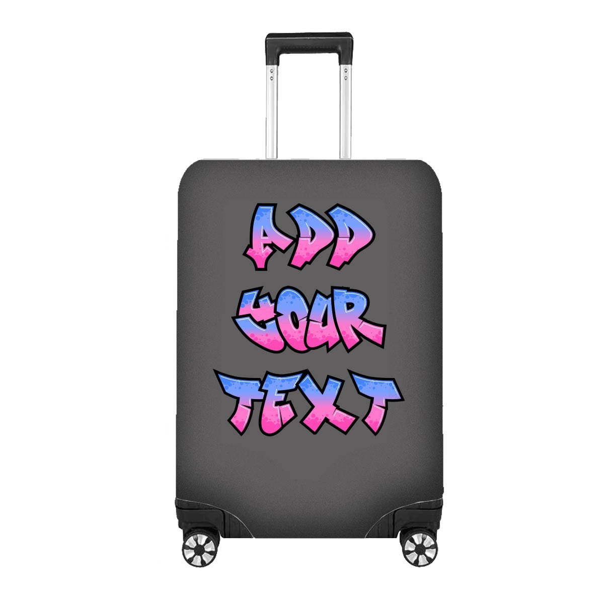 Urban Graffiti Custom Name Luggage Cover – Personalised Suitcase Protector Gift