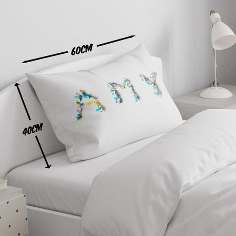Personalised Name Confetti Font Toddler Cot Bedding Duvet Cover + Pillowcase