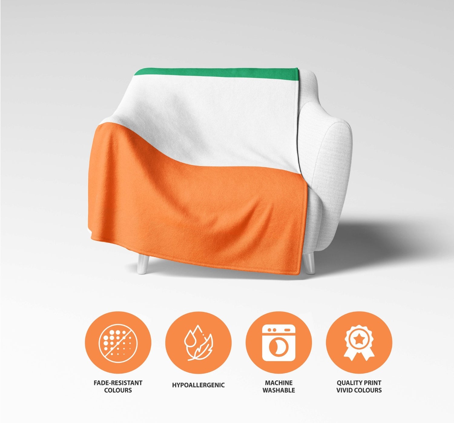 Ireland Flag Irish Gift -  Custom Made Soft Warm Fleece Blanket Home Decor Throw