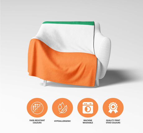 Ireland Flag Irish Gift -  Custom Made Soft Warm Fleece Blanket Home Decor Throw