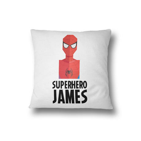 Superhero Personalised Name Kids Boys Soft Filled Cushion Bedroom Decoration