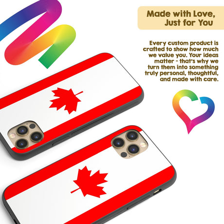 Canada Flag Design Gift Protector Custom Printed iPhone Case - Black TPU Cover