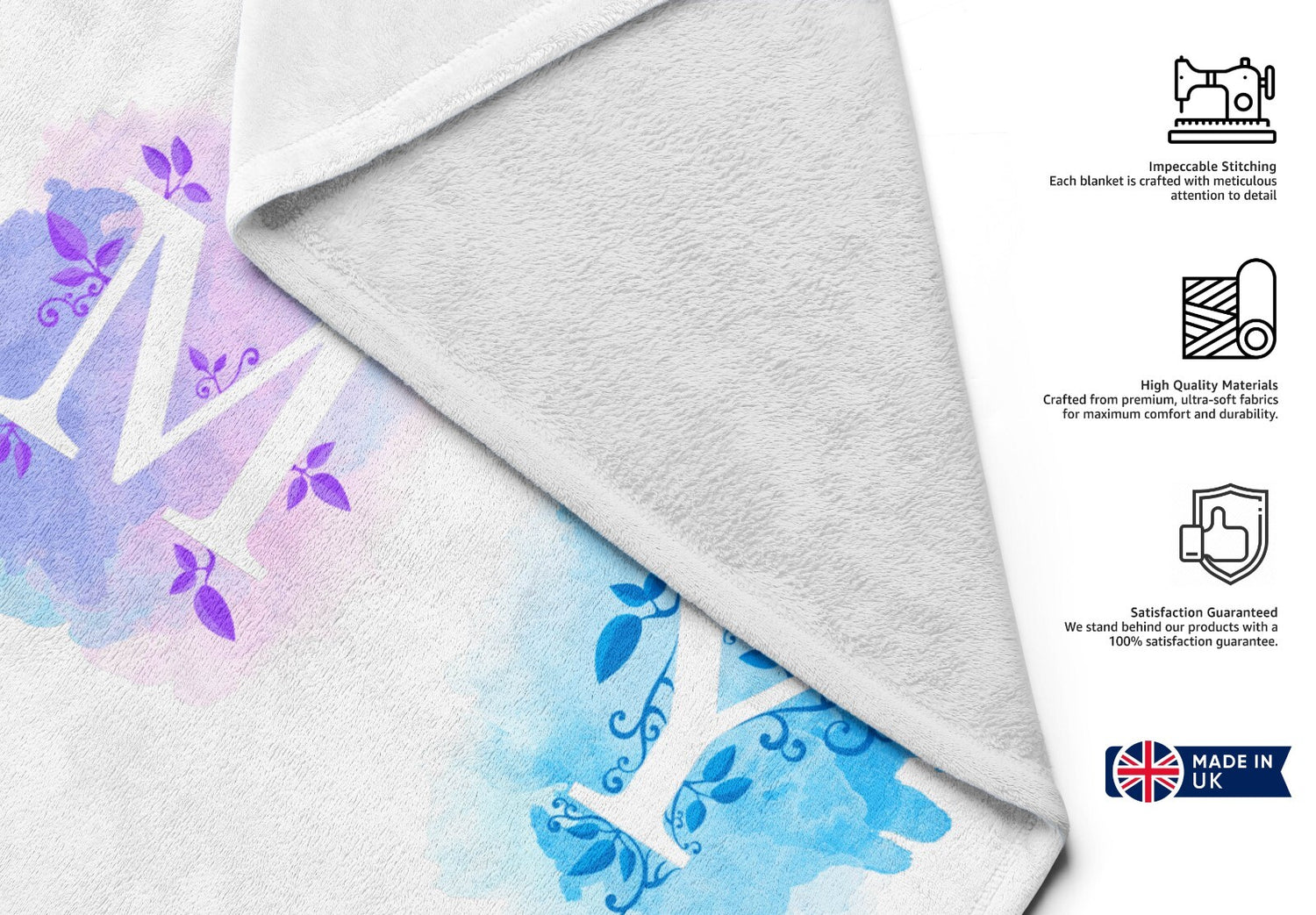 Personalised Watercolour Letters Font Coloured Absorbent Beach Bath Sheet Towel