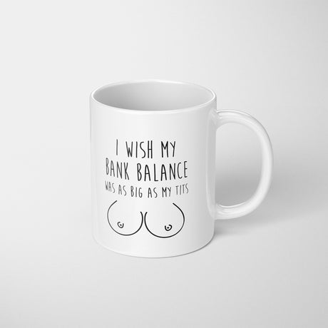 My Bank Balance Rude Funny Cheeky Gift Coffee Tea Mug + Coaster Option Him Her