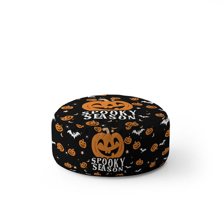 Halloween Spooky Season Pumpkin Custom Ottoman Filled Pouffe Washable Cover Gift