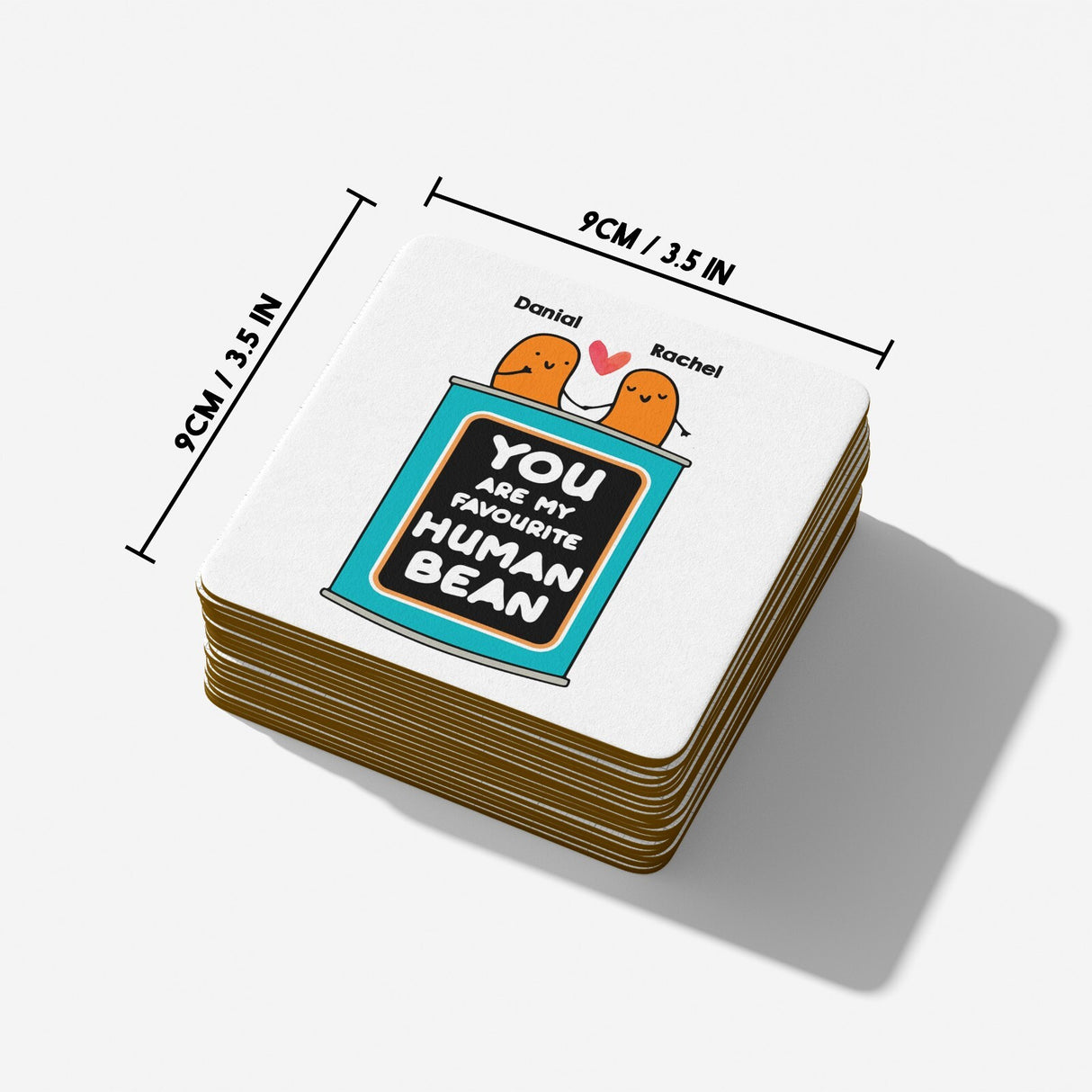 Personalised You Are My Favourite Human Bean Names Mug & Coaster Gift Him/Her