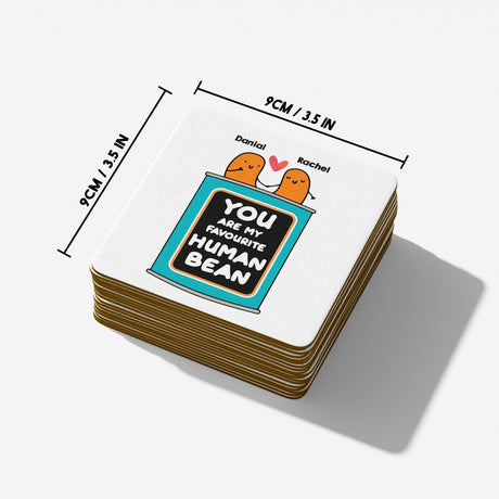 Personalised You Are My Favourite Human Bean Names Mug & Coaster Gift Him/Her
