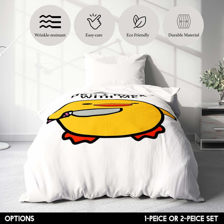 Don't Duck With Me Rude Funny Custom Soft Single Size Novelty Bed Duvet Cover