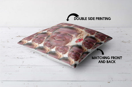 Funny Personalised Custom Photo Upload Collage Square Fill Zipped Cushion Throw