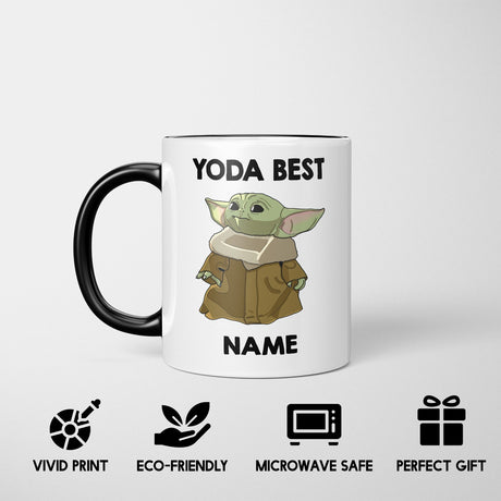 Yoda Best Star Wars Custom Name Heat Sensitive Magic Changing Mug Novelty Cup