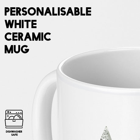 Gentle Botanical Blush Pink Name Initial Letter Tea Coffee Mug Set Gift Him Her