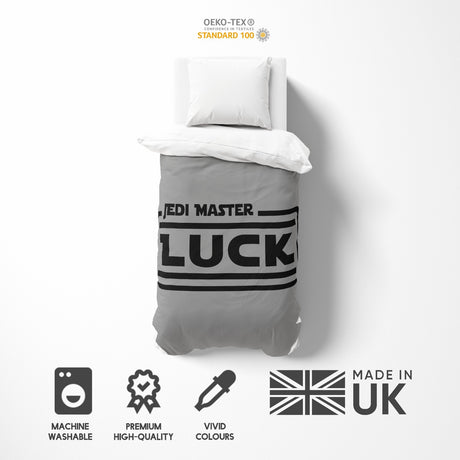 Jedi Star Wars Theme Inspired Personalised Single Bed Duvet Cover Pillowcase Set