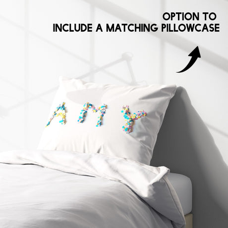 Personalised Confetti Handmade Font Soft Single Size Novelty Bed Duvet Cover