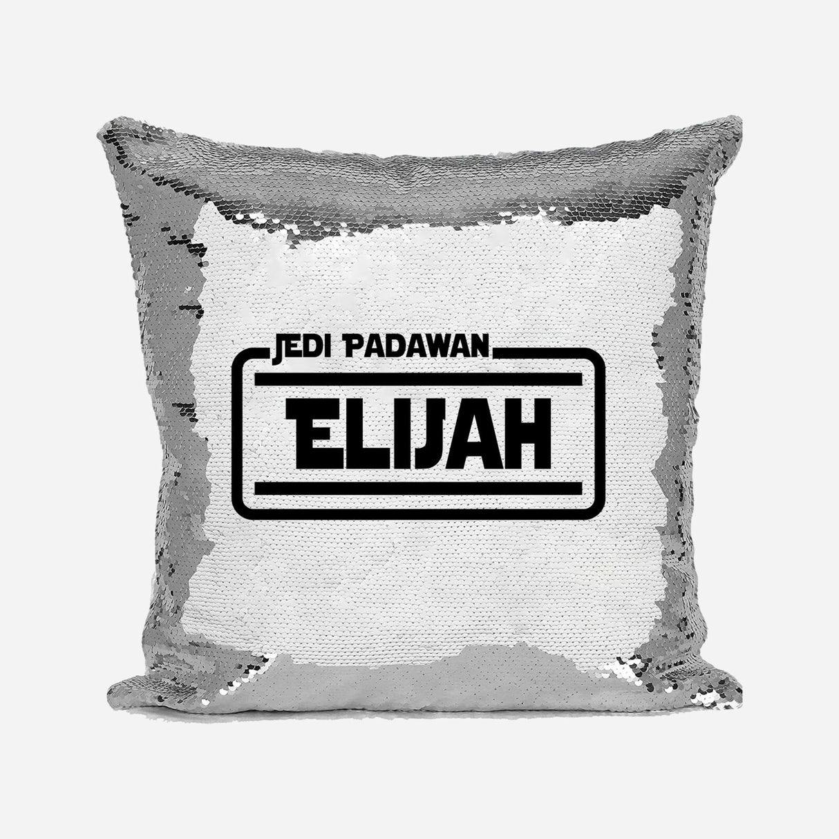 Jedi Star Wars Inspired Personalised Name Sequin Magic Cushion Cover + Pillow