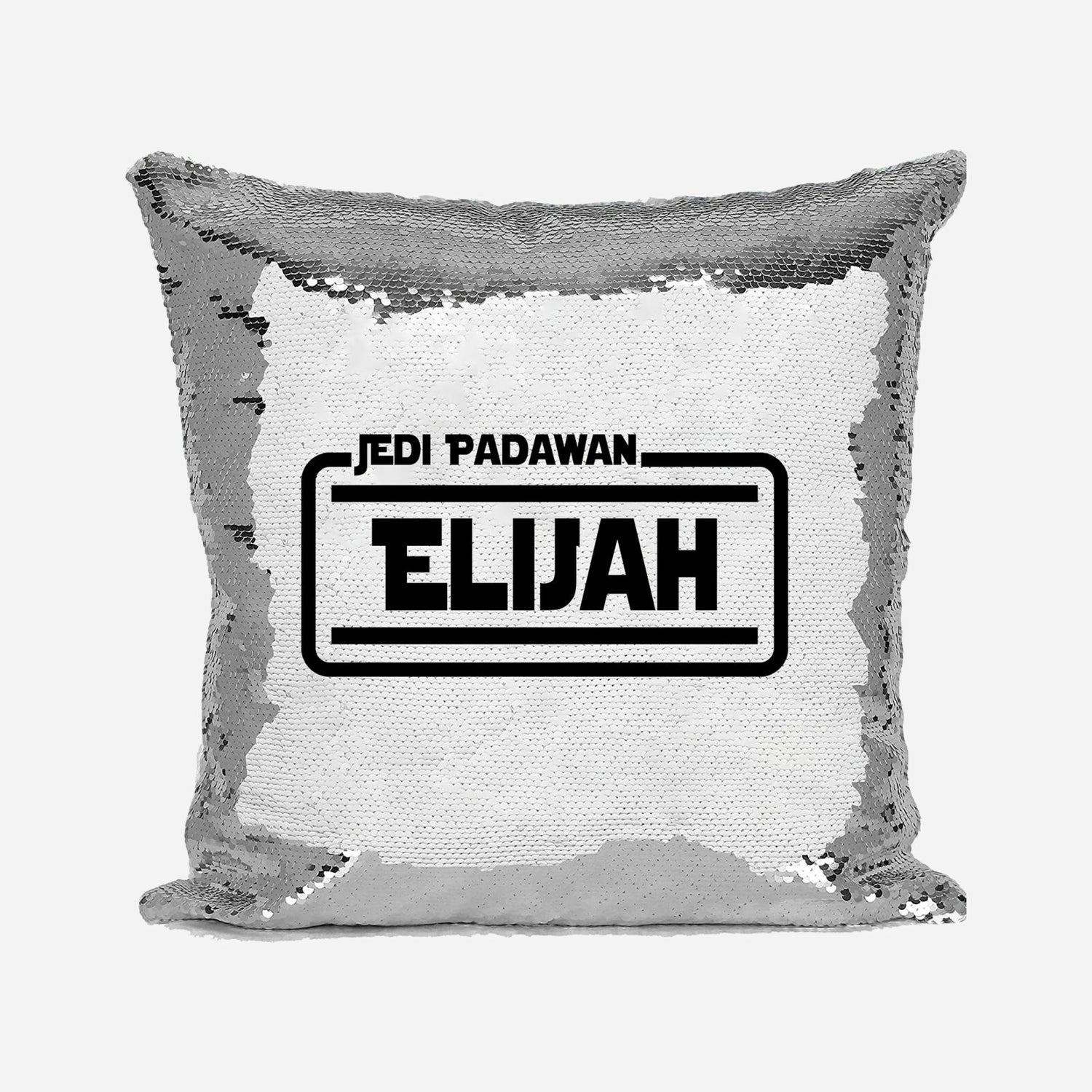 Jedi Star Wars Inspired Personalised Name Sequin Magic Cushion Cover + Pillow