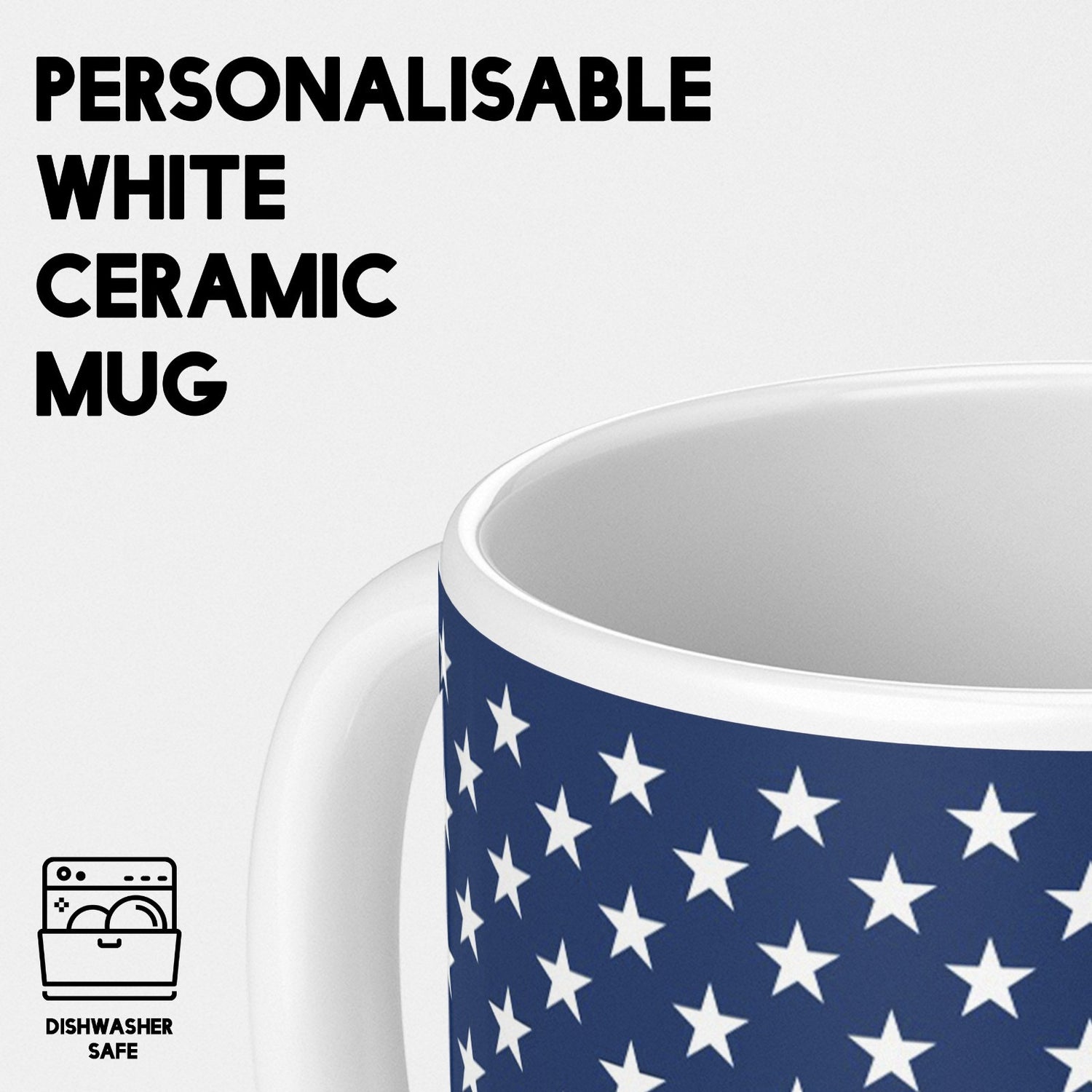 USA Flag America Design Coffee Tea Mug Cup Set Coaster Gift Him Her Custom Made