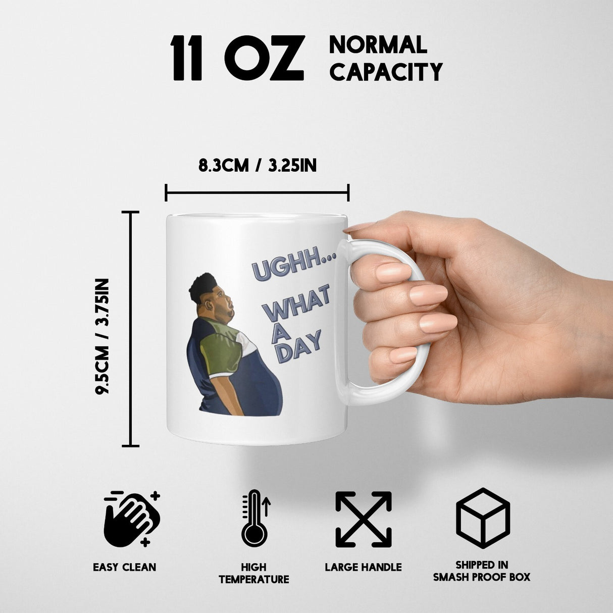 Harvey What A Day Rude Funny Cheeky Gift Coffee Tea Mug + Coaster Option Him Her