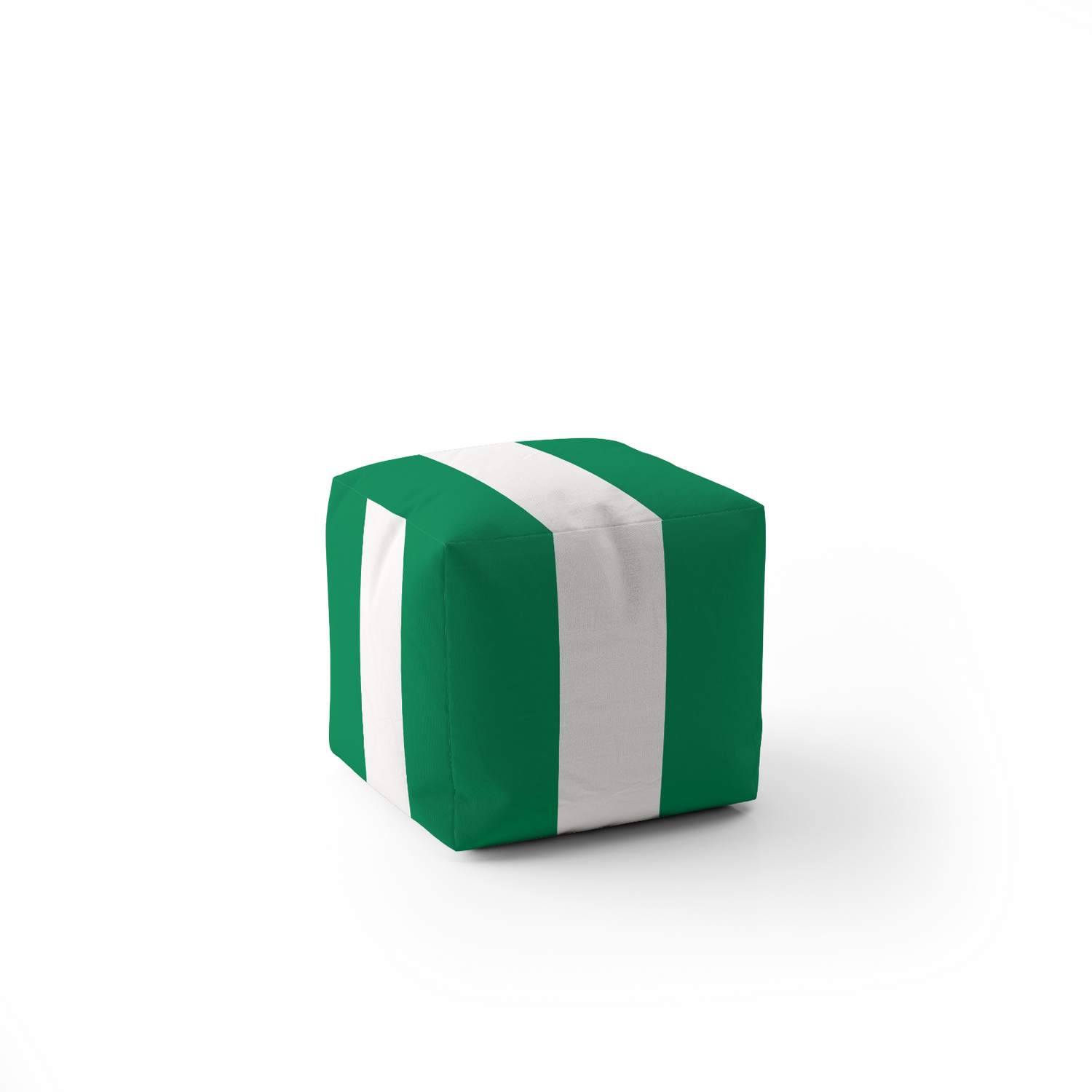 Nigeria Flag Design Ottoman Filled Pouffe Footrest Washable Cover Custom Gift