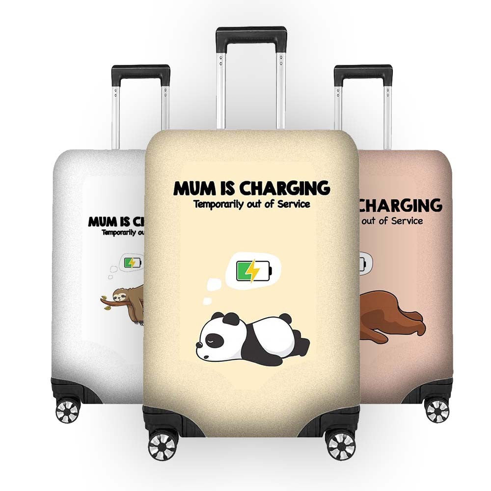 Mum is Charging Funny Animal Novelty Custom Luggage Cover Personalise Suitcase