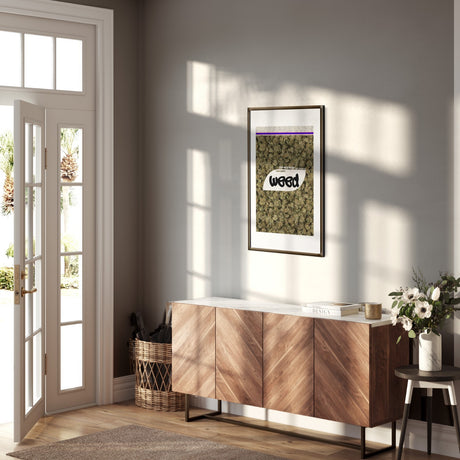 Novelty Weed Bag Funny Joke Prank Wall Art Poster Picture Print for Home Decor