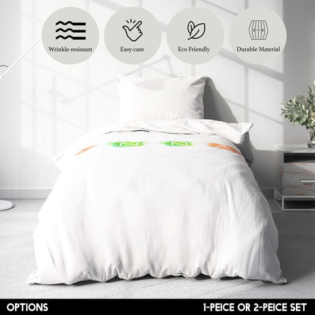 Personalised Watercolour Letters Font Soft Single Size Novelty Bed Duvet Cover