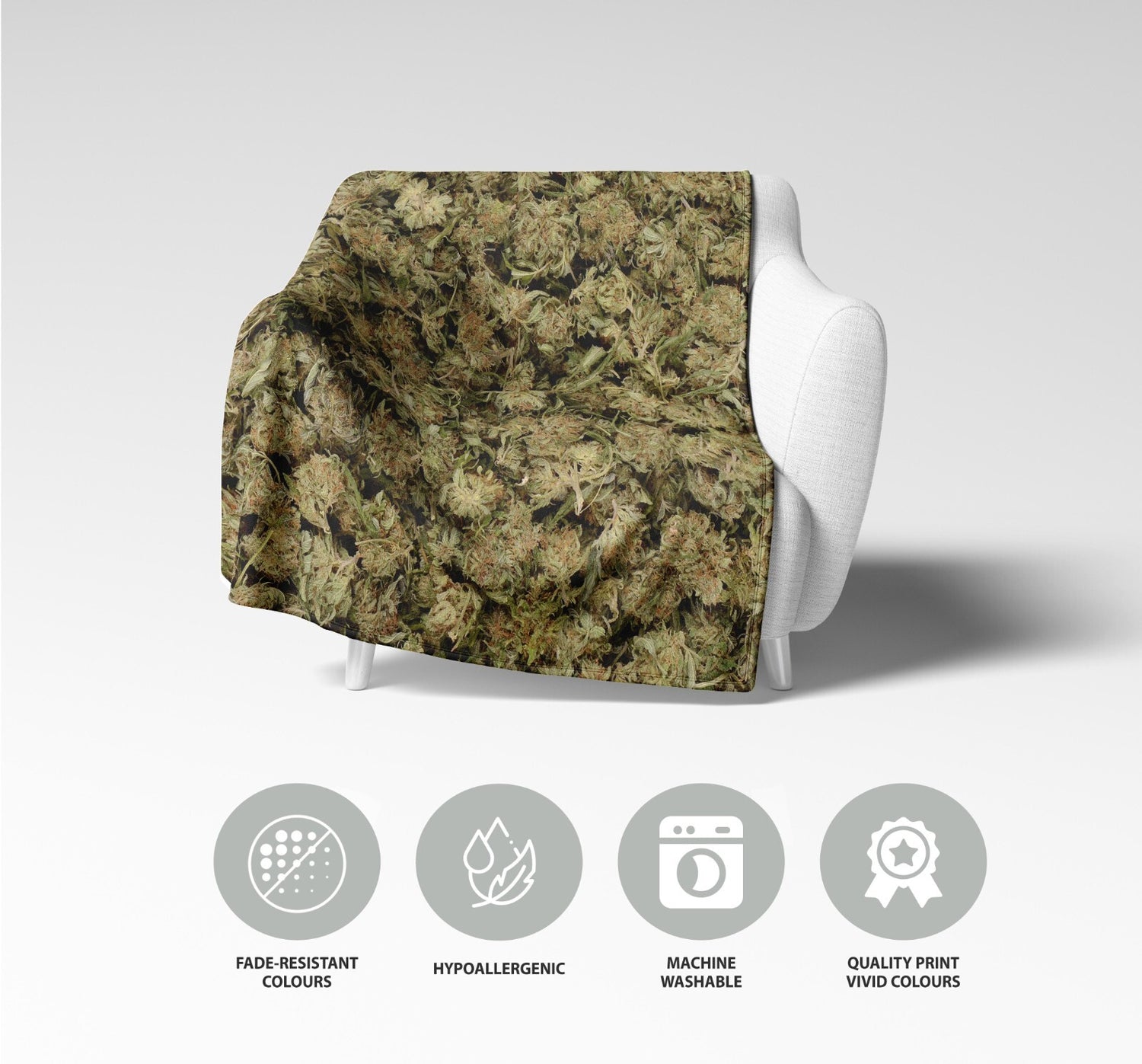 Weed Bag Funny Prank Cheeky Novelty Joke Soft Warm Fleece Blanket Throw Decor