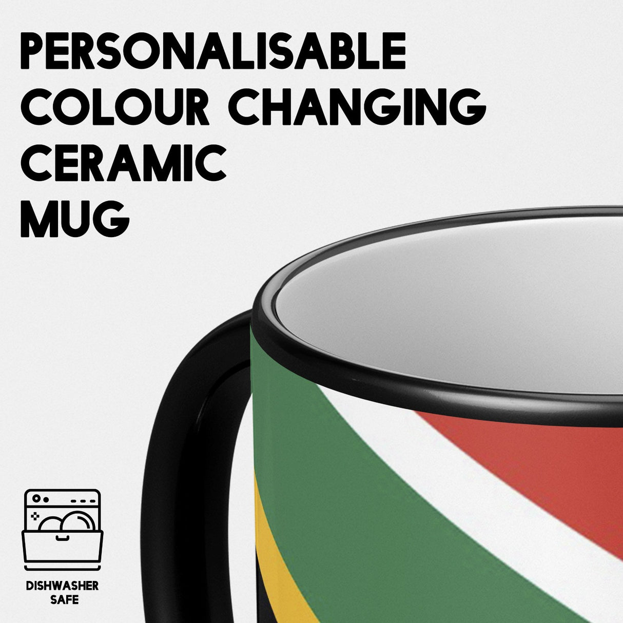 South Africa Flag SA Design Tea Gift Heat Sensitive Magic Colour Changing Mug