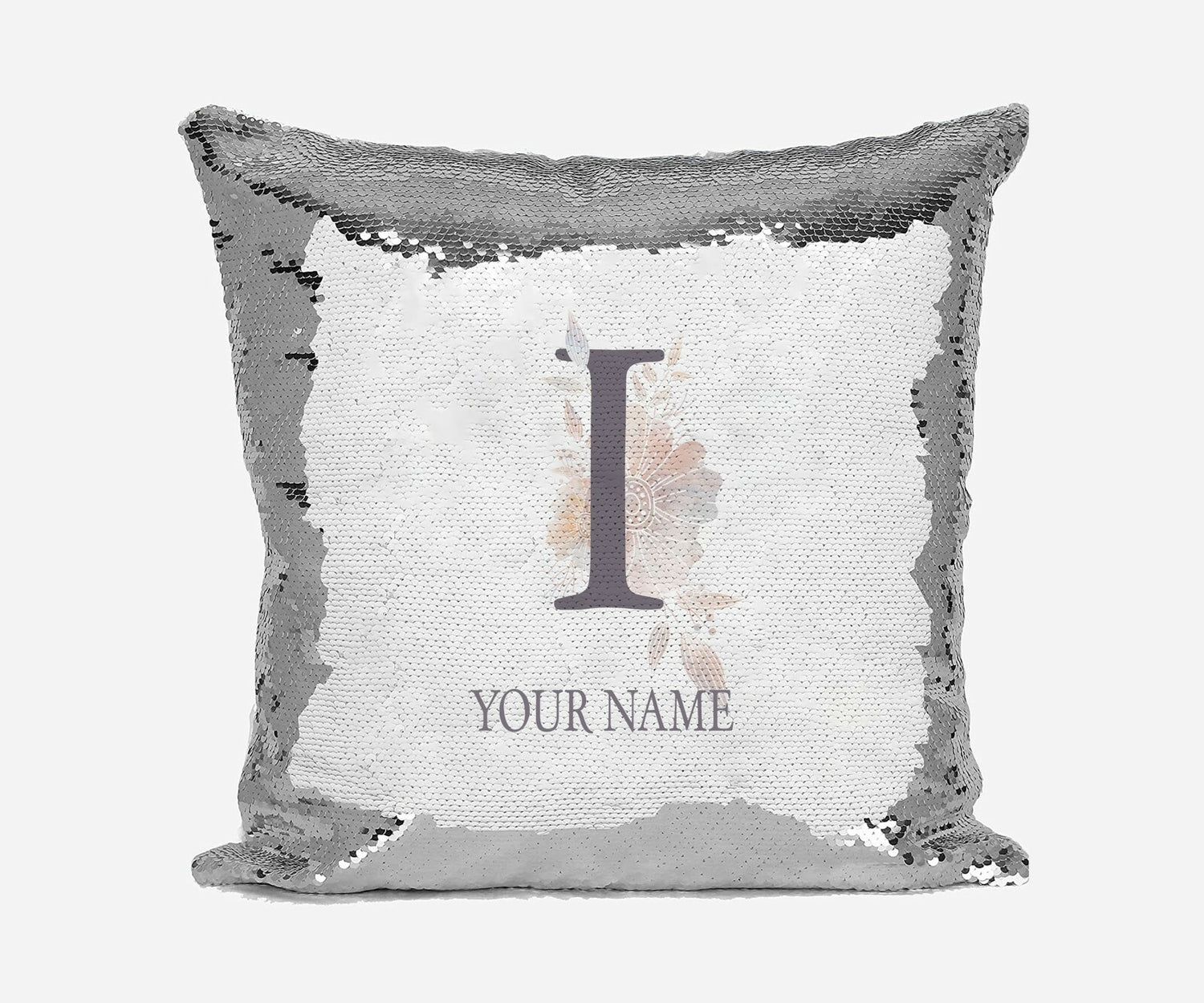 Personalised Misty Dusty Pastel Alphabet Sequin Magic Cushion Cover+Pillow Kids
