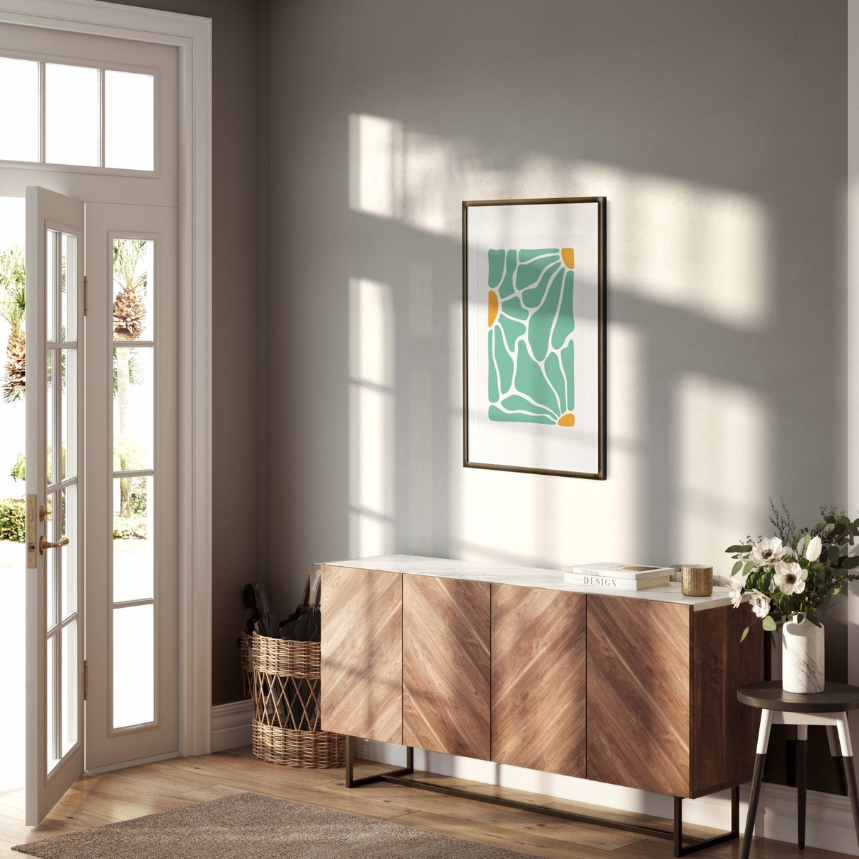 Abstract Floral Design Custom Colour Wall Art Poster Picture Print Decor Gift