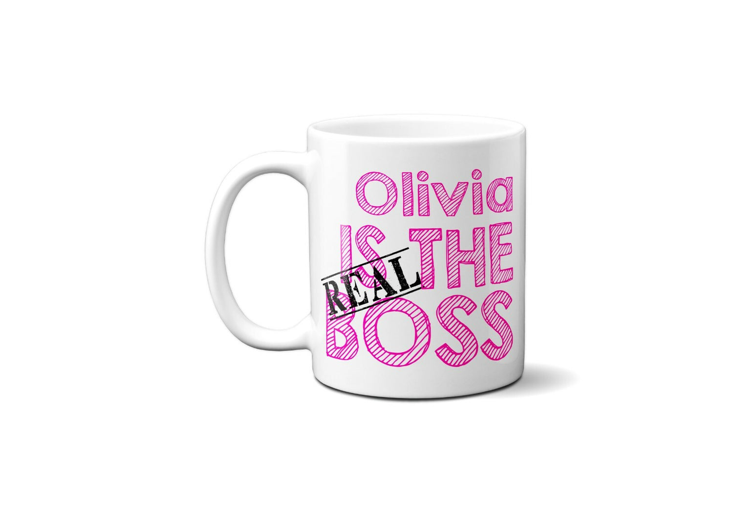 Set of 2 His & Hers The Real Boss Novelty Funny Personalised Coffee Mug Tea