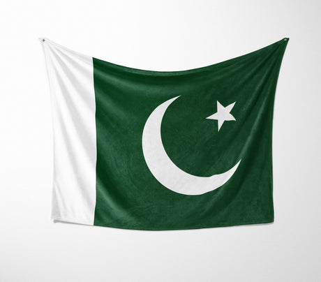 Pakistan Flag Design Gift Cross Custom Made Soft Warm Fleece Blanket Throw Decor