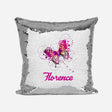 Personalised Name Shiny Sequin Magic Pink Butterfly Cushion Cover + Pillow Kids