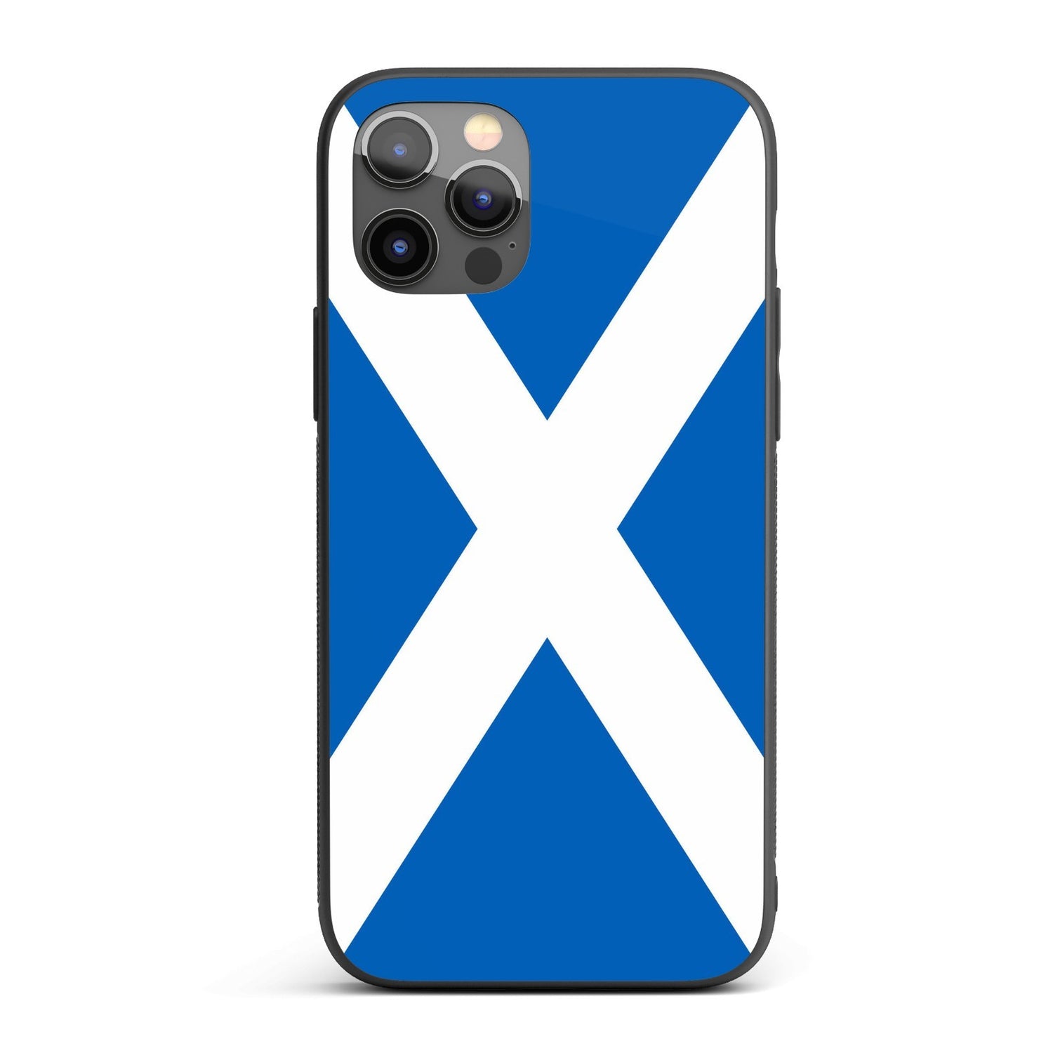Scotland Flag Scottish Cross Custom Printed iPhone Protect Case Black TPU Cover