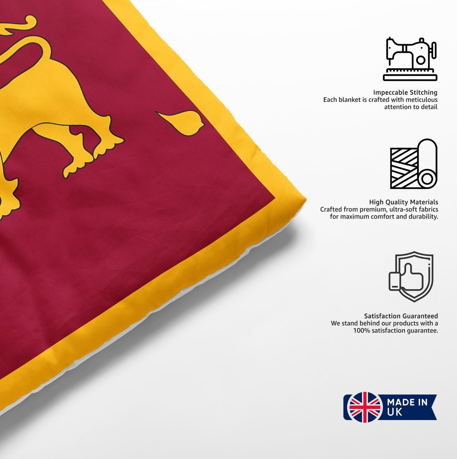 Sri Lanka Flag Cot Bed Duvet Cover Toddler Pillowcase Design Gift Custom Cosy