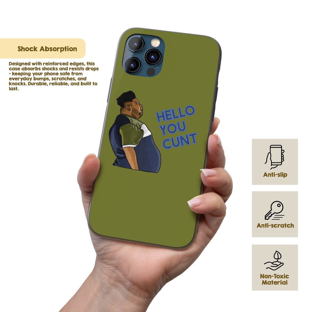 Harvey Hello You C*nt Rude Personalised Custom Cover - Printed iPhone Black Case