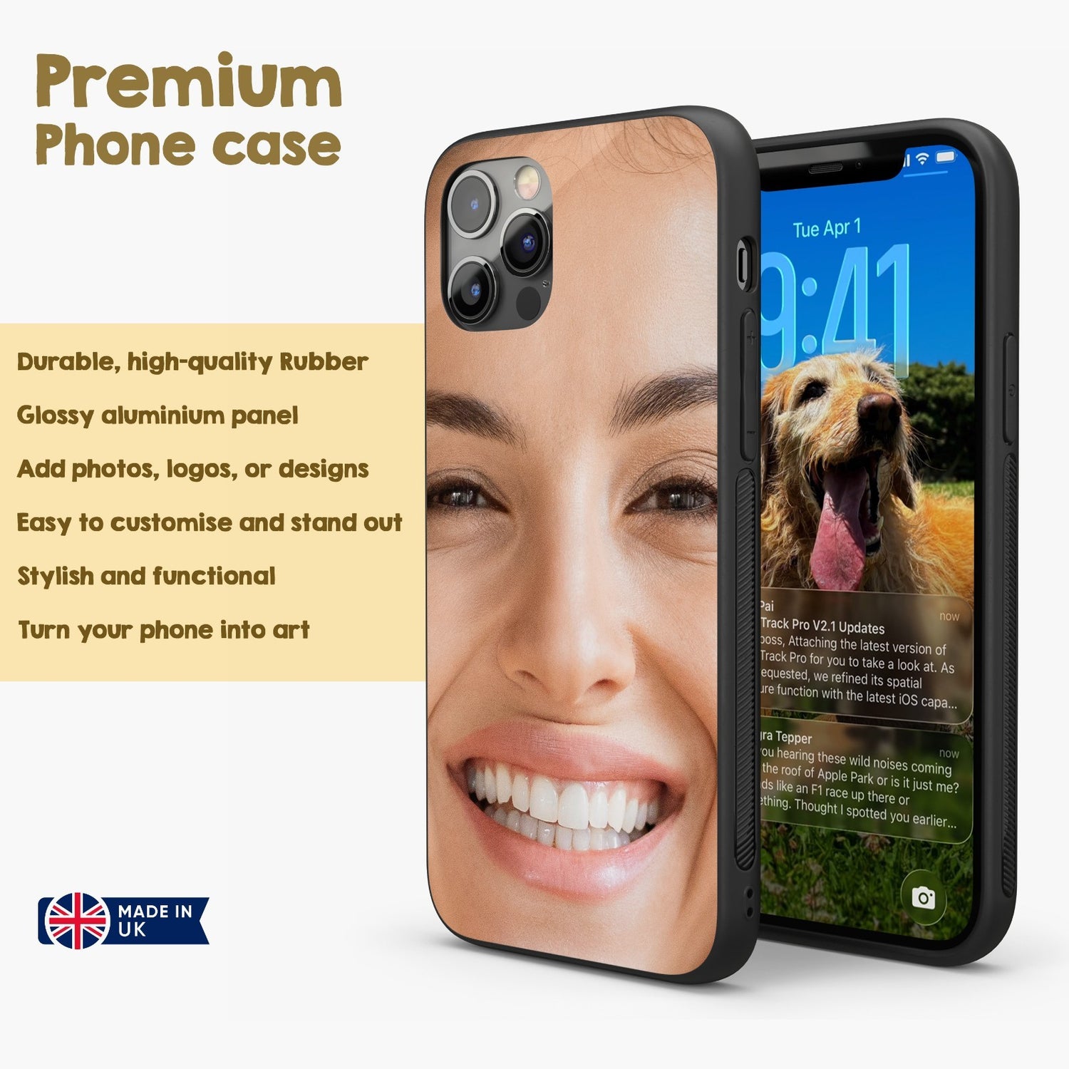 Face Zoom In Funny Joke Cover - Personalised Custom - Printed iPhone Black Case
