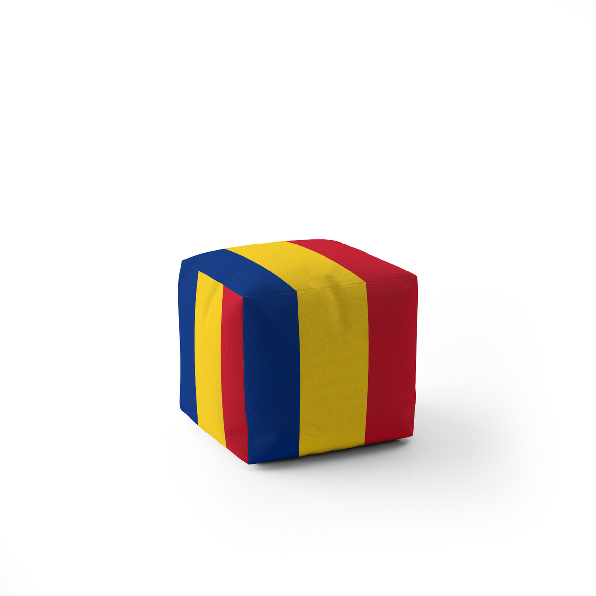 Romania Flag Patriotic Ottoman Filled Pouffe Footrest Washable Cover Custom Gift
